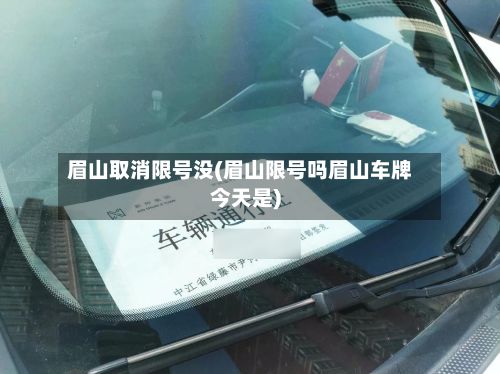 眉山取消限号没(眉山限号吗眉山车牌今天是)-第2张图片
