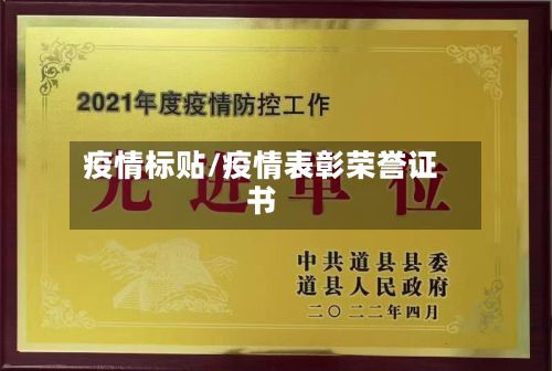 疫情标贴/疫情表彰荣誉证书