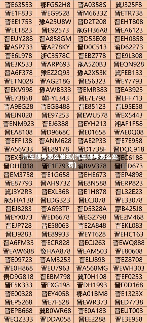 汽车限号怎么发现(汽车限号怎么处罚)-第3张图片