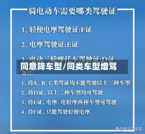 同意降车型/同类车型增驾