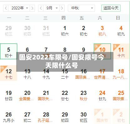 固安2022车限号/固安限号今天限什么号-第3张图片