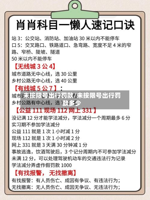 未按限号出行罚款/未按限号出行罚款多少-第2张图片