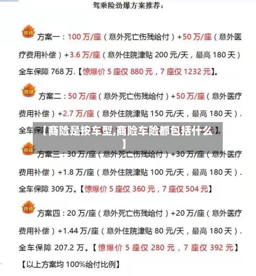 【商险是按车型,商险车险都包括什么】-第2张图片