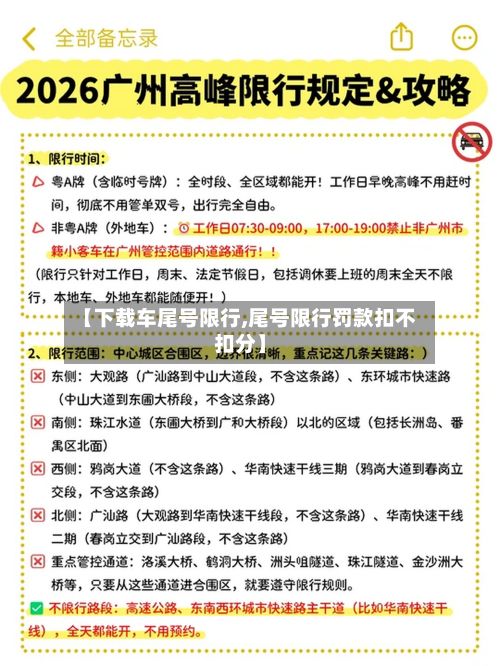 【下载车尾号限行,尾号限行罚款扣不扣分】