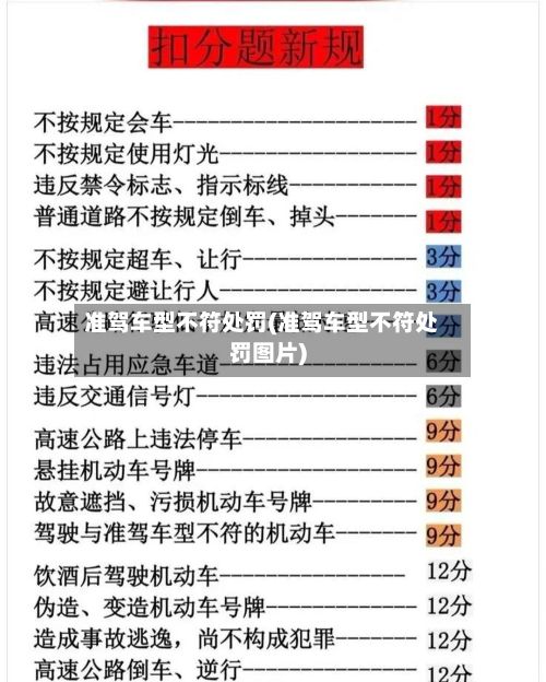 准驾车型不符处罚(准驾车型不符处罚图片)-第3张图片