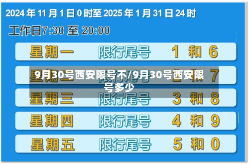9月30号西安限号不/9月30号西安限号多少-第3张图片