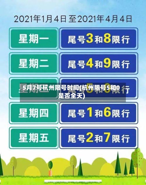 5月7号杭州限号时间(杭州限号5和0是否全天)