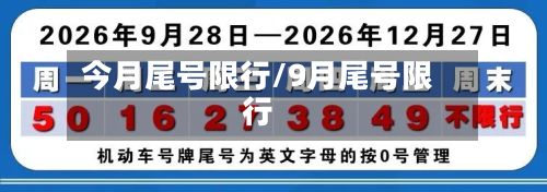 今月尾号限行/9月尾号限行