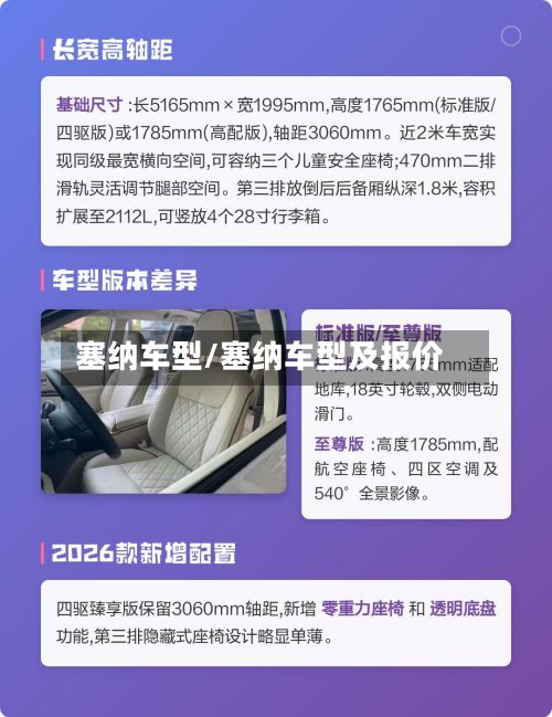 塞纳车型/塞纳车型及报价-第2张图片