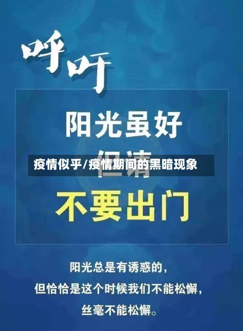 疫情似乎/疫情期间的黑暗现象-第2张图片