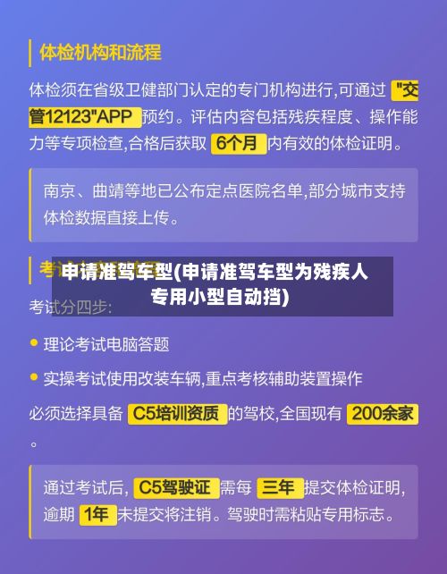 申请准驾车型(申请准驾车型为残疾人专用小型自动挡)-第3张图片