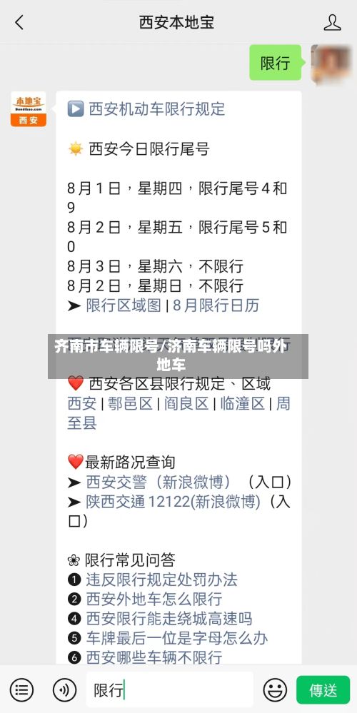 齐南市车辆限号/济南车辆限号吗外地车-第3张图片