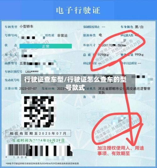 行驶证查车型/行驶证怎么查车的型号款式