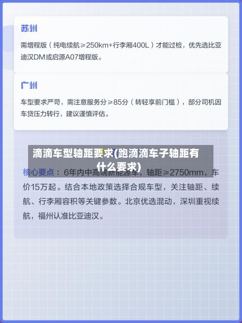 滴滴车型轴距要求(跑滴滴车子轴距有什么要求)-第2张图片