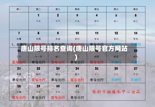 唐山限号排名查询(唐山限号官方网站)-第2张图片