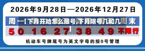 【下月开始怎么限号,下月限号几和几】-第2张图片