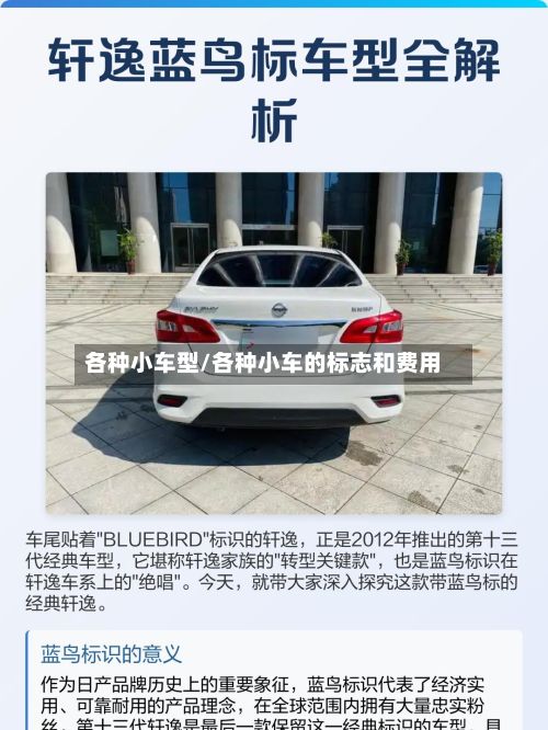 各种小车型/各种小车的标志和费用-第2张图片