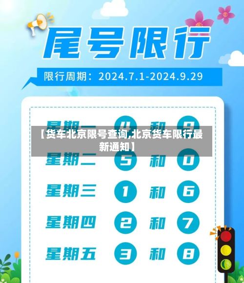【货车北京限号查询,北京货车限行最新通知】-第3张图片
